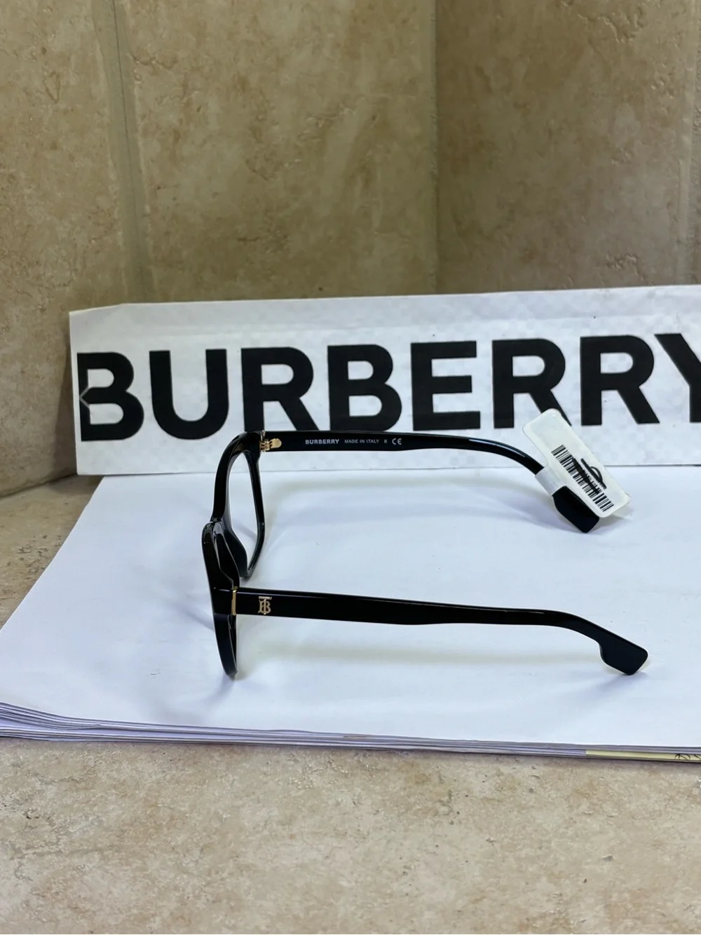 New Burberry B2323 3001 Black Optical Glasses